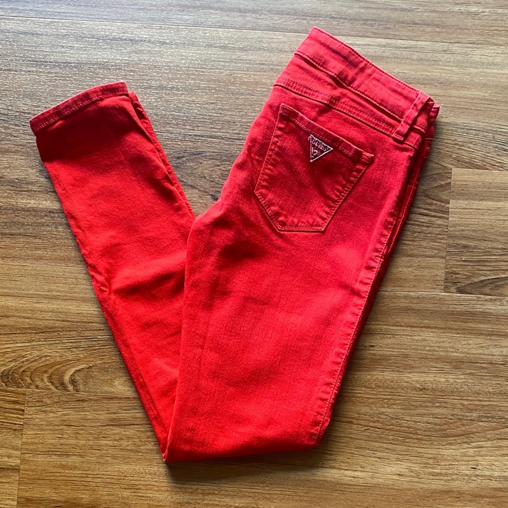 Guess Red Skinny Jeans for Women
